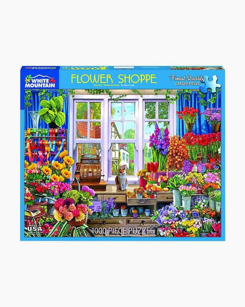 White Mountain 1000 Piece Puzzle - Flower Shoppe