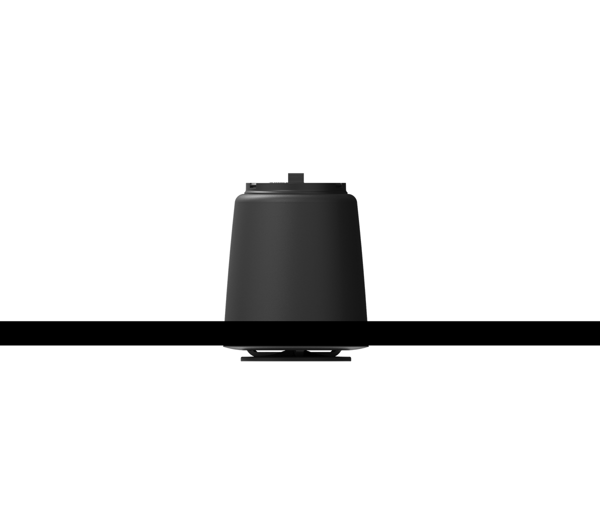 AtlasIED SHS-3T2-B black speaker side profile with pendant cable