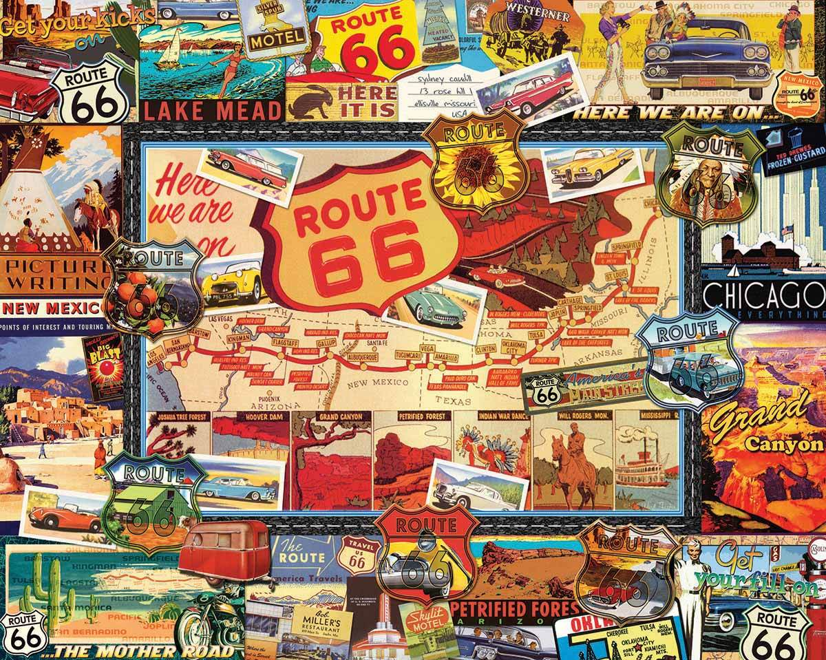 White Mountain Puzzles - Route 66 - 1000 Piece Jigsaw Puzzle