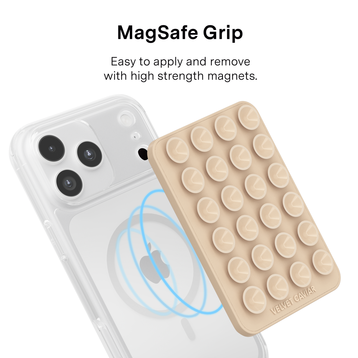 VELVET CAVIAR - Magnetic Suction Phone Mount- Nude