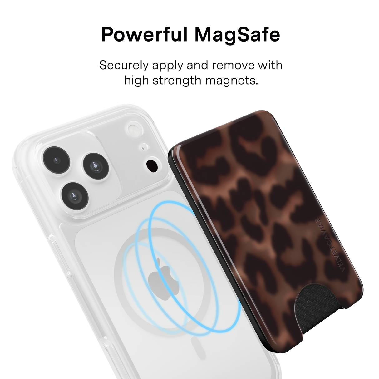 VELVET CAVIAR - Magnetic Phone Wallet- It Girl Leopard