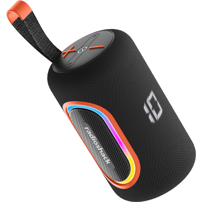 RadioShack Black and Orange Wireless Speaker with RGB Lights
