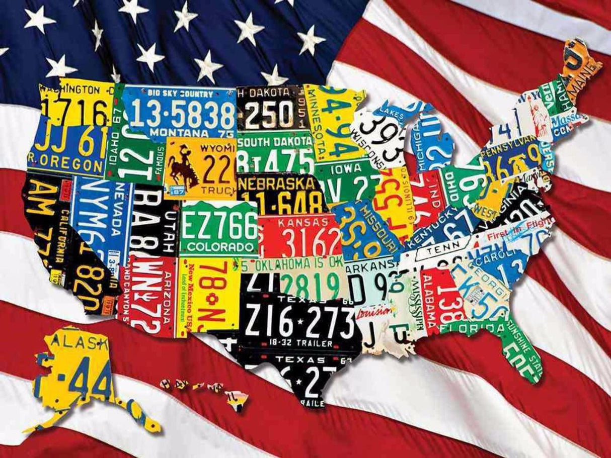Springbok State Plates 400 Piece Jigsaw Puzzle