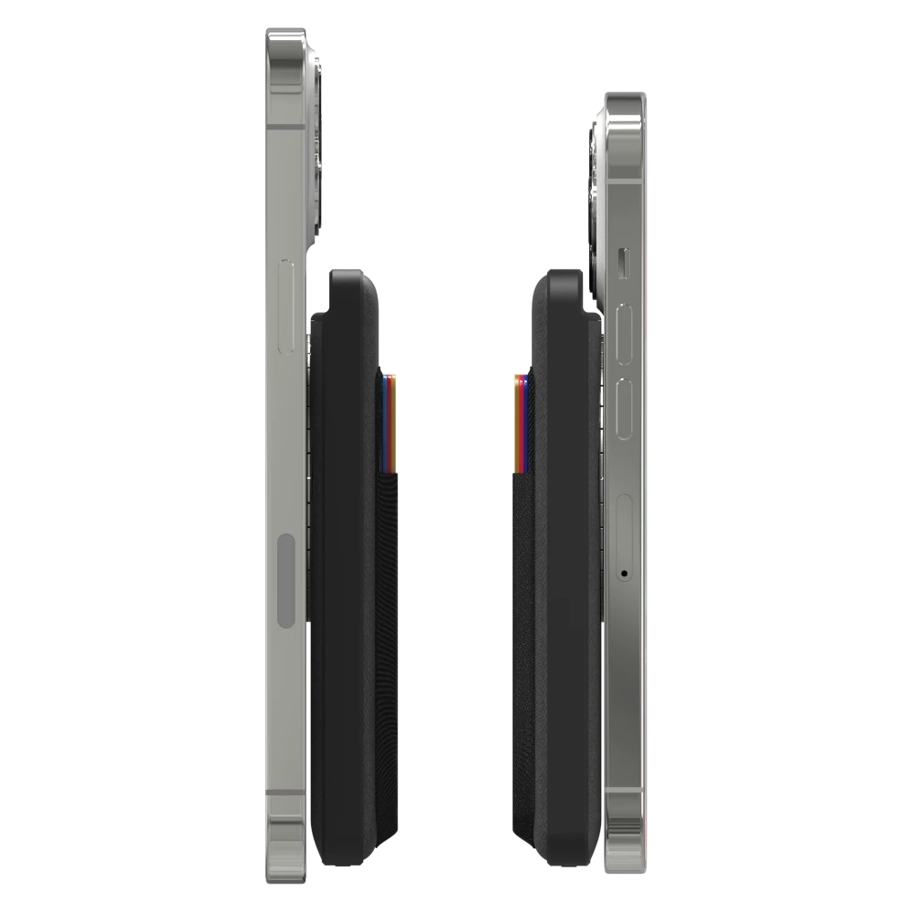 mophie - Snap Plus MagSafe Juice Pack Mini Wallet Wireless Charging Power Bank 5,000 mAh - Black