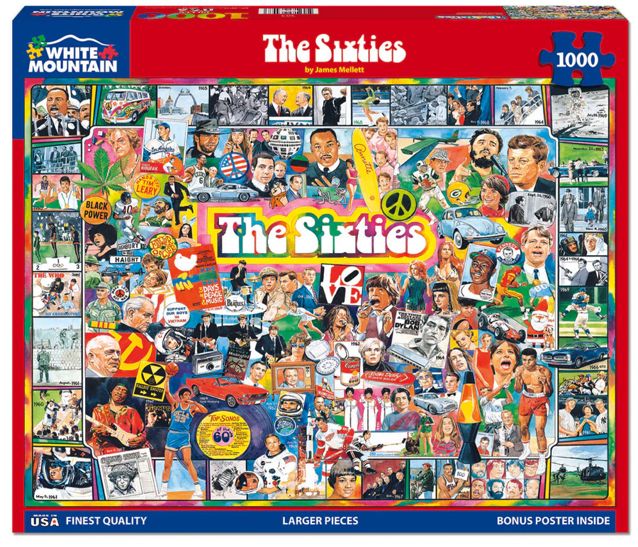White Mountain Puzzles - The Sixties - 1000 Piece Jigsaw Puzzle