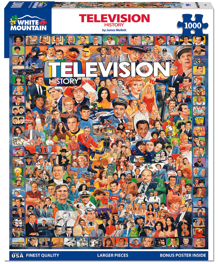 White Mountain Puzzles - Television History - 1000 Piece Jigsaw Puzzle