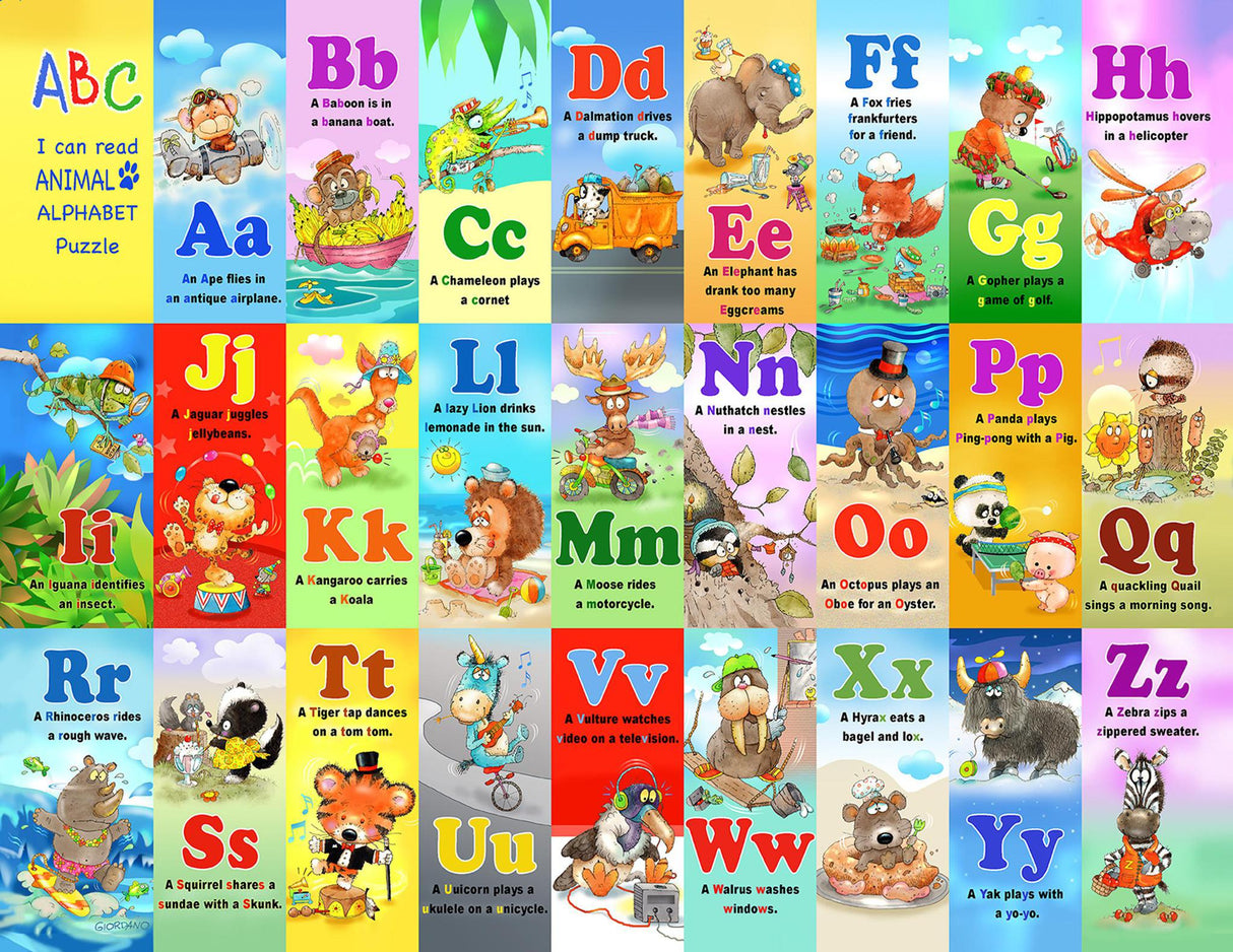 Springbok Alphabet And Animals 36 Piece Jigsaw Puzzle