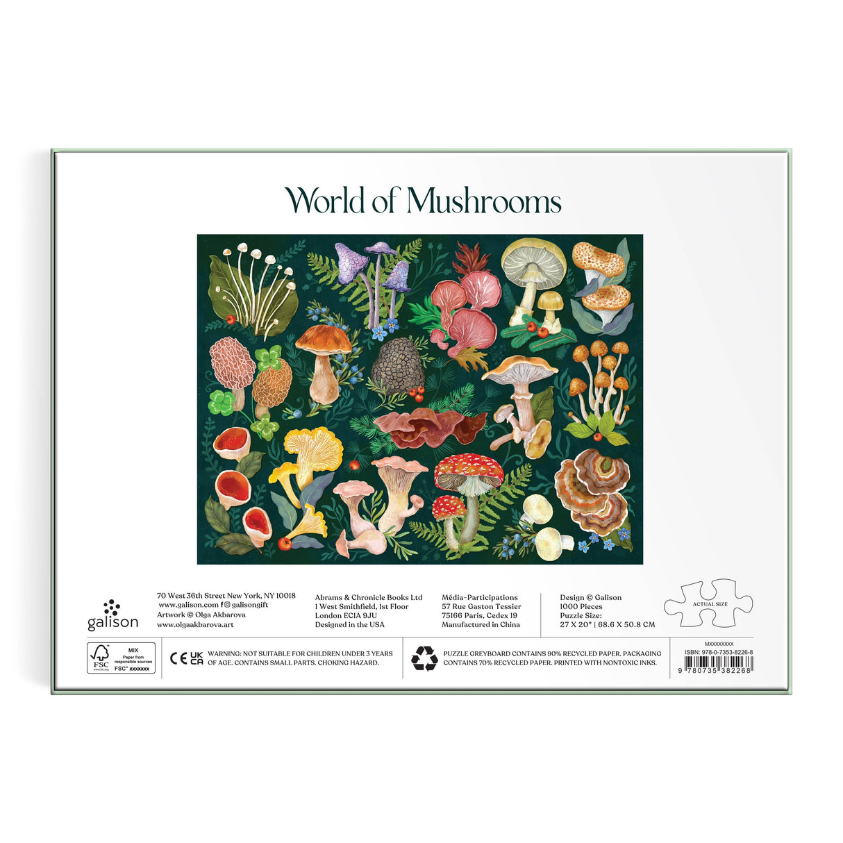 Galison - World of Mushrooms 1000 Piece Puzzle by Galison
