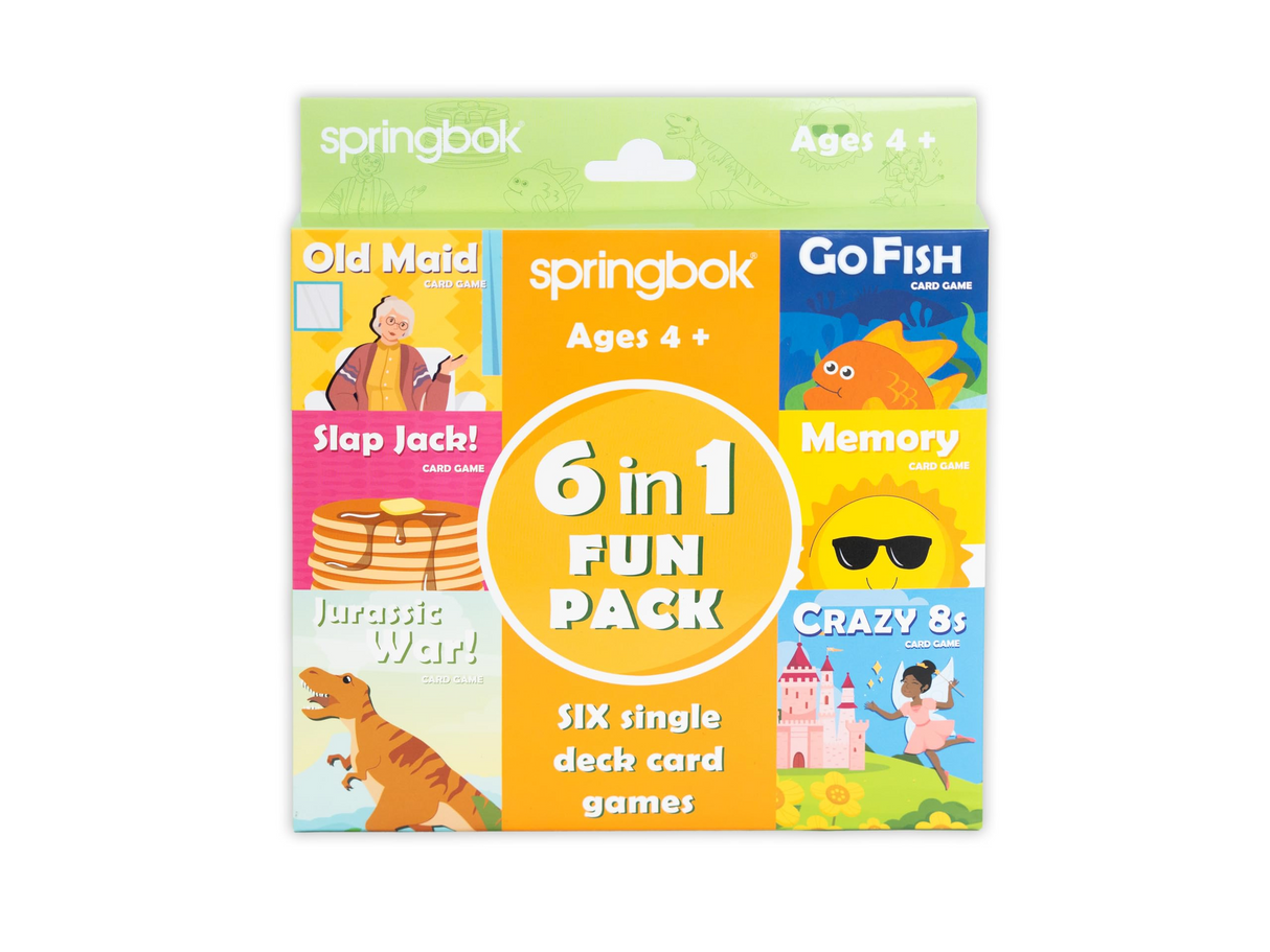 Springbok Kids 6 in 1 Card game variety set