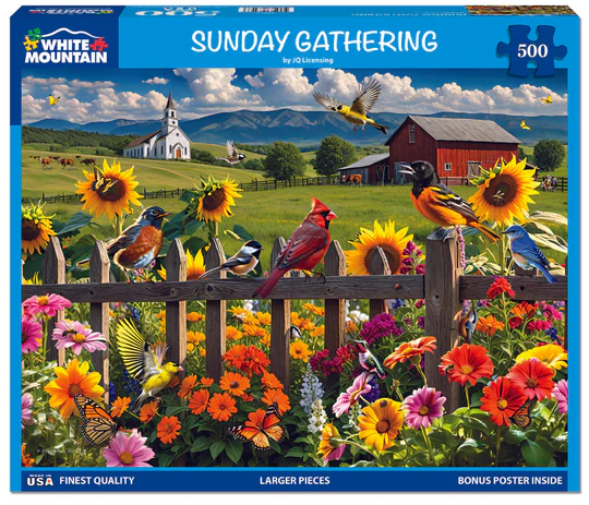 White Mountain Sunday Gathering - 500 Piece Jigsaw Puzzle