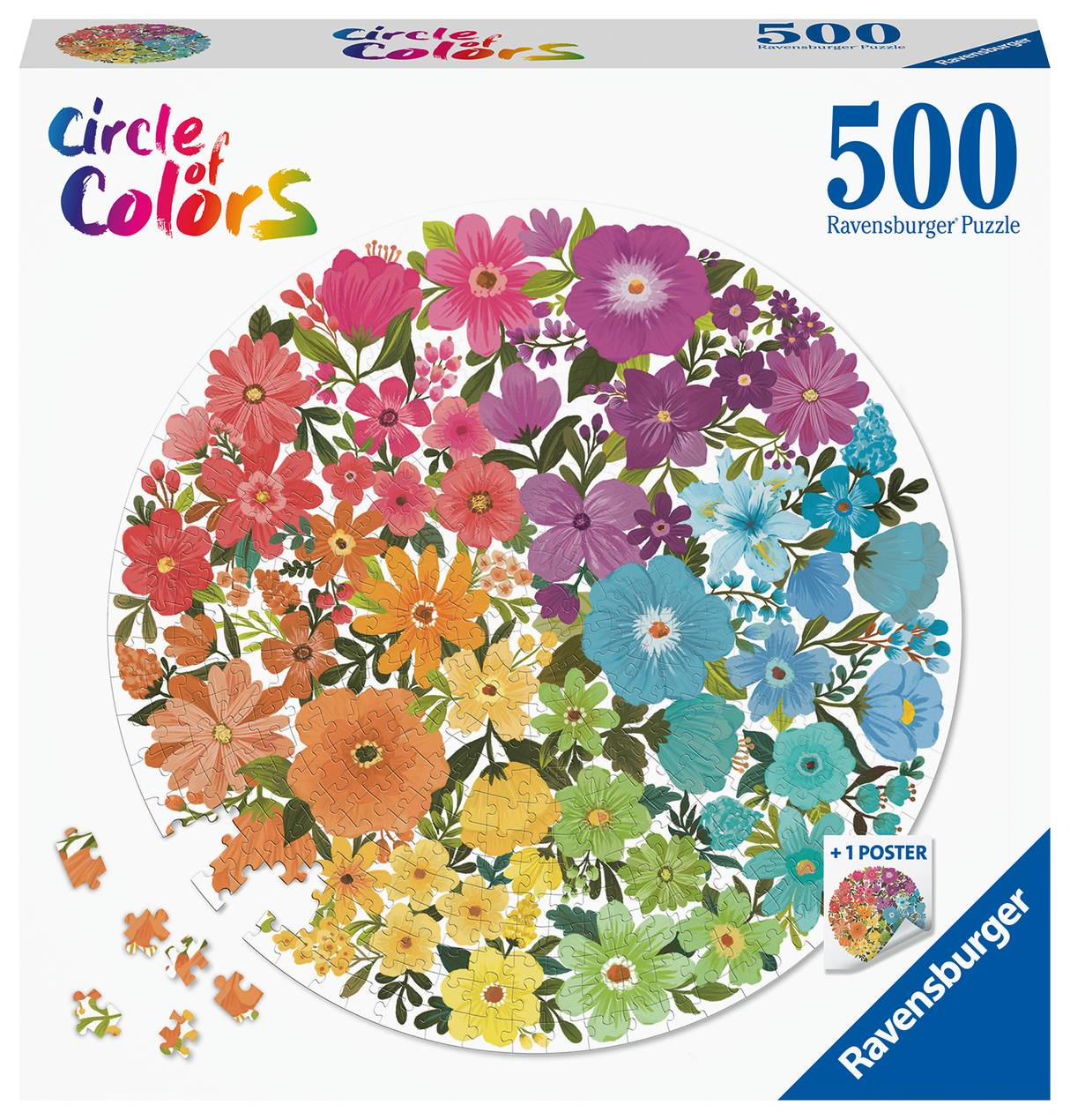 Ravensburger Flowers 500 pc Round Puzzle