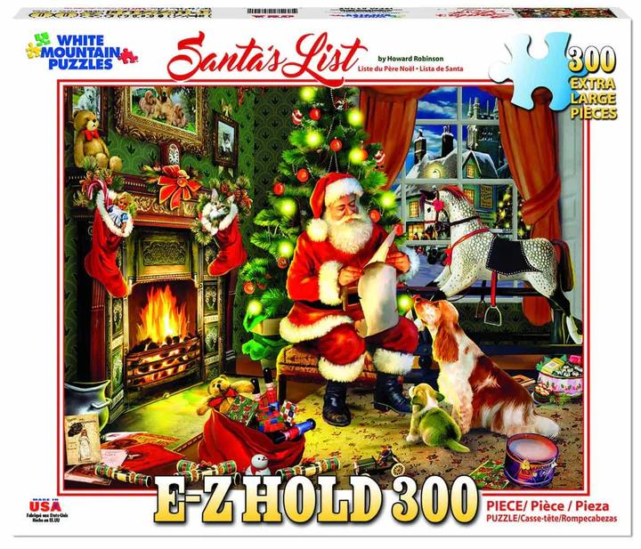 White Mountain Santa's List - 300 Piece Jigsaw Puzzle