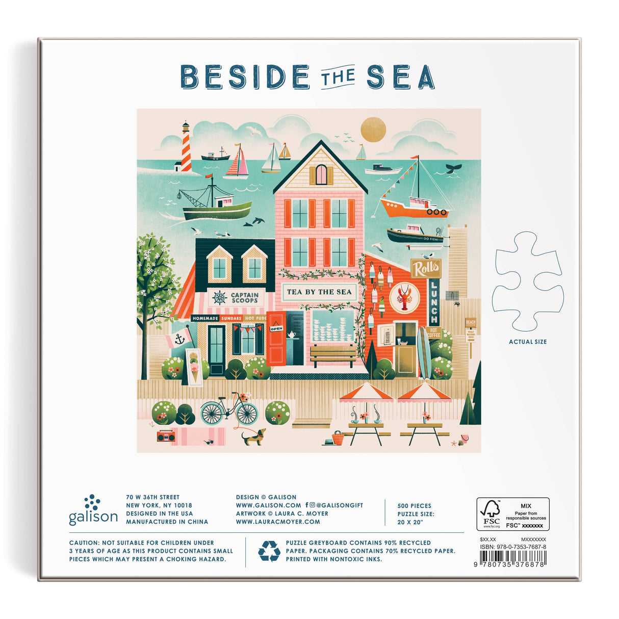 Galison - Beside the Sea 500 Piece Puzzle
