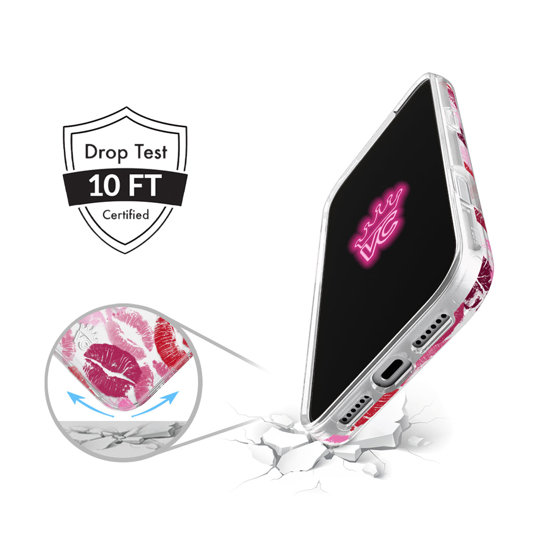 VELVET CAVIAR iPhone 17 MagSafe Case, Kiss Me, angle view