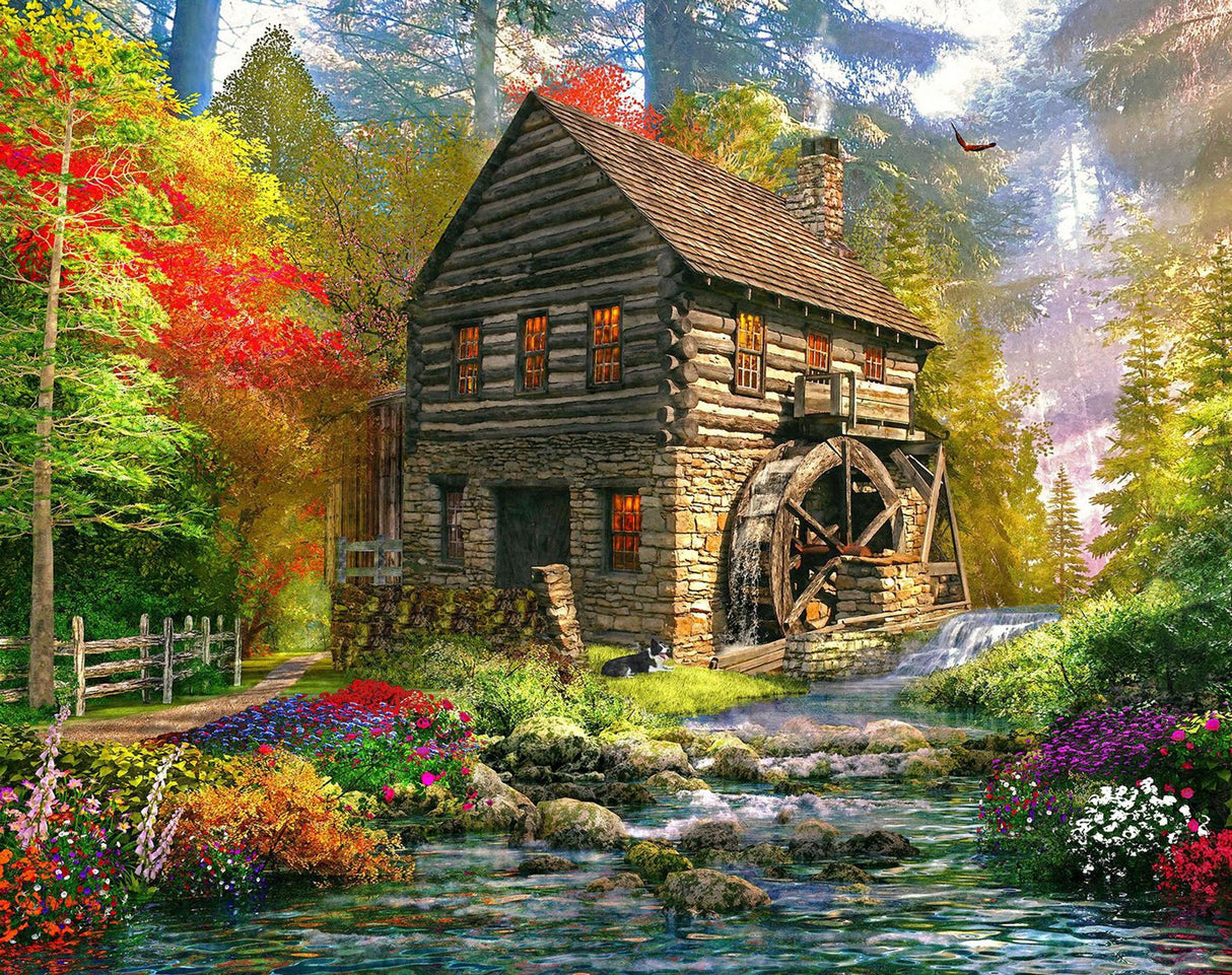 Springbok Mill Cottage 1000 Piece Jigsaw Puzzle