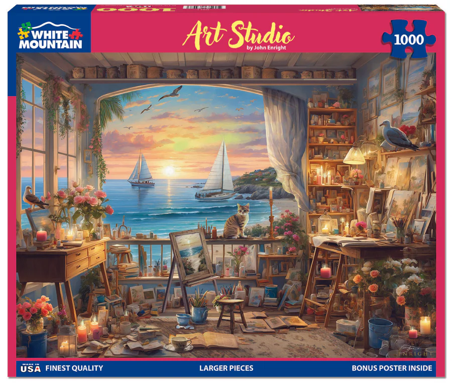 White Mountain Puzzles - Art Studio - 1000 Piece Jigsaw Puzzle