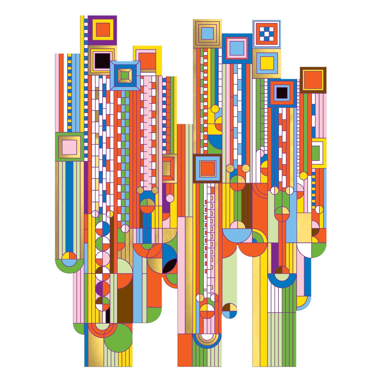 Galison - Frank Lloyd Wright Saguaro Cactus & Forms 750 Piece Shaped Foil Puzzle