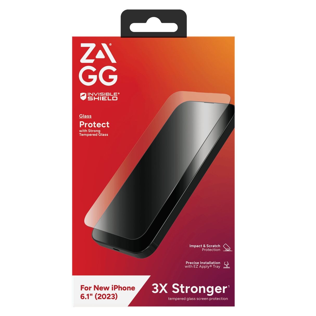 Zagg - Invisibleshield Glass Screen Protector For Apple Iphone 15 - Clear