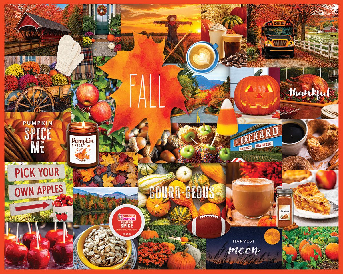 I Love Fall 1000 piece jigsaw puzzle by White Mountain Puzzles, completed puzzle image