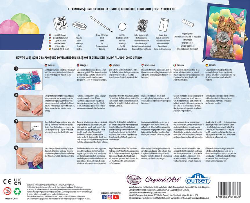 Crystal Art Secret Diary Kit: Kitten Clouds