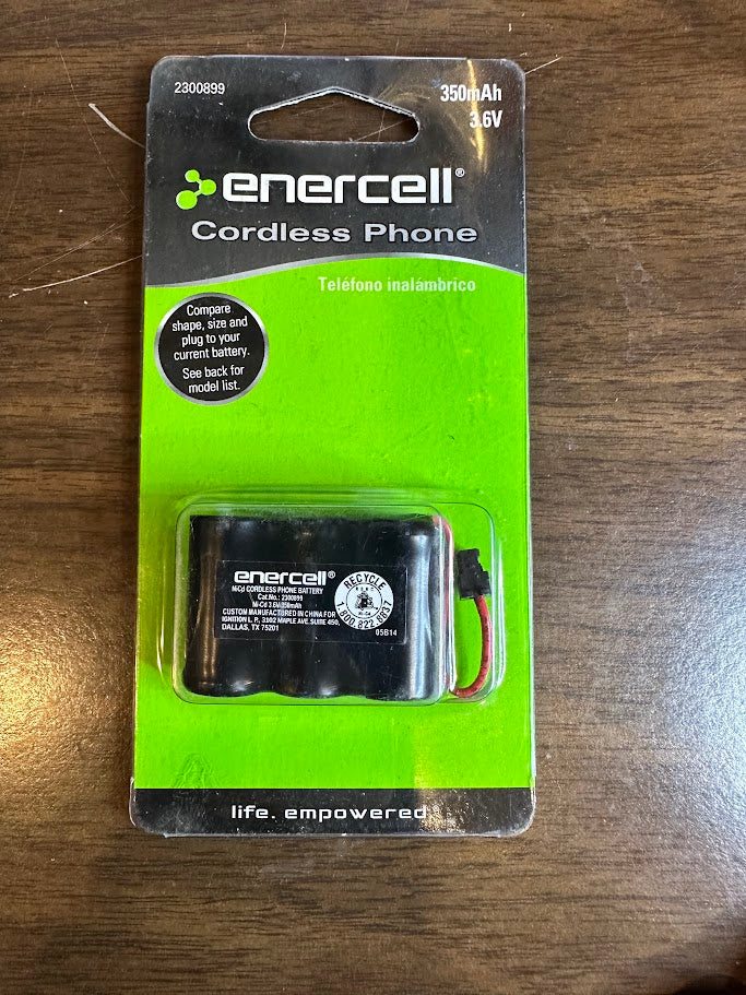 ENERCELL 3.6V 350 MAH NI-CD CORDLESS PHONE BATTERY