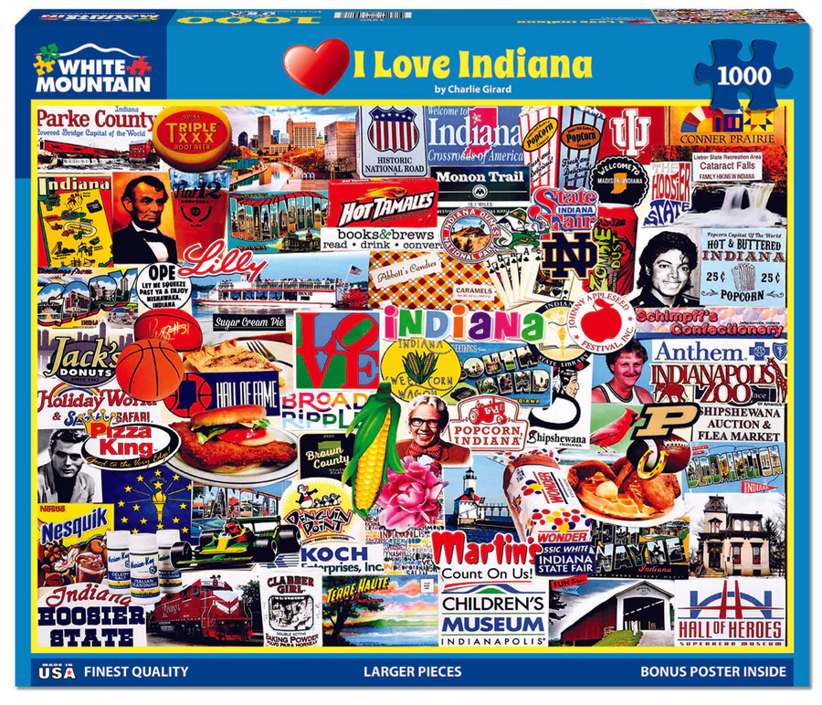 White Mountain - I Love Indiana - 1000 Piece Jigsaw Puzzle