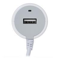 5V/2.4A W/ 6-FOOT COILED FIXED MICRO USB CLA (WHITE)