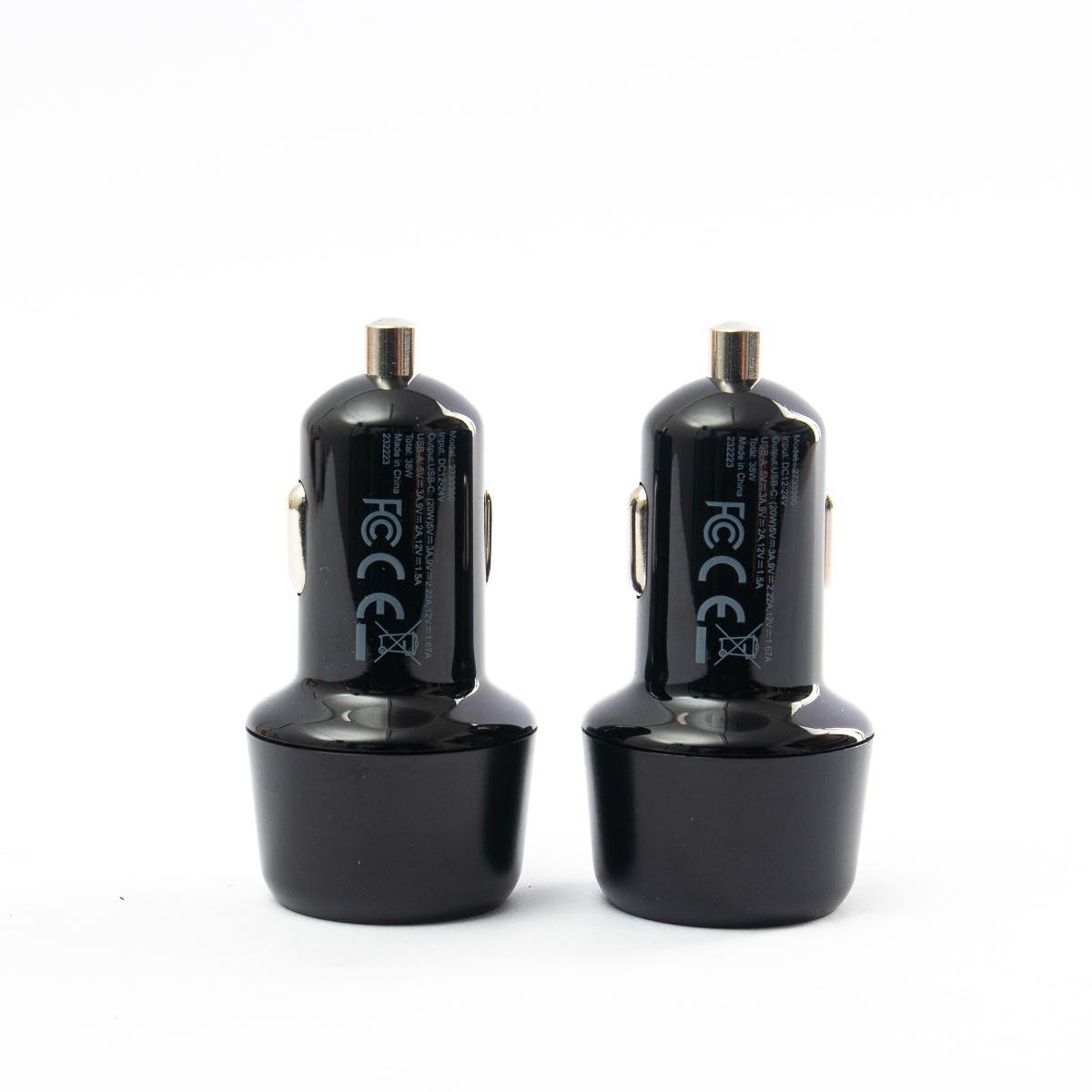 RadioShack Two Pack QC 3 0 Dual Car Charger With 1 USB 1 Type C 2733360