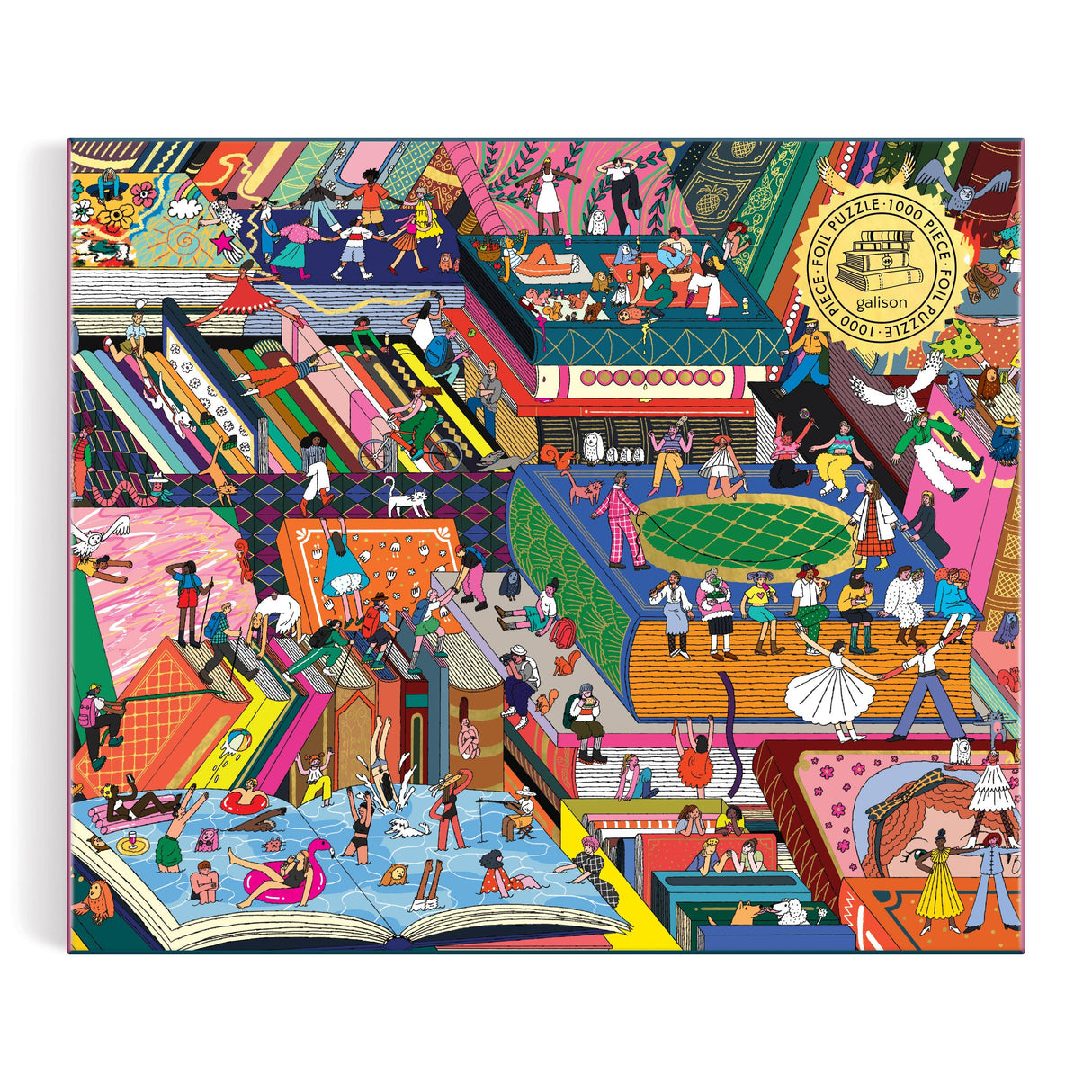 Galison - Novel Neighborhood 1000 Piece Foil Puzzle