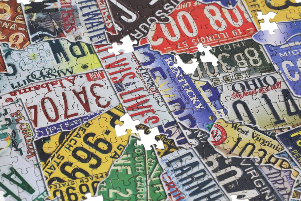 Wood Expressions - USA License Plates Jigsaw Puzzle