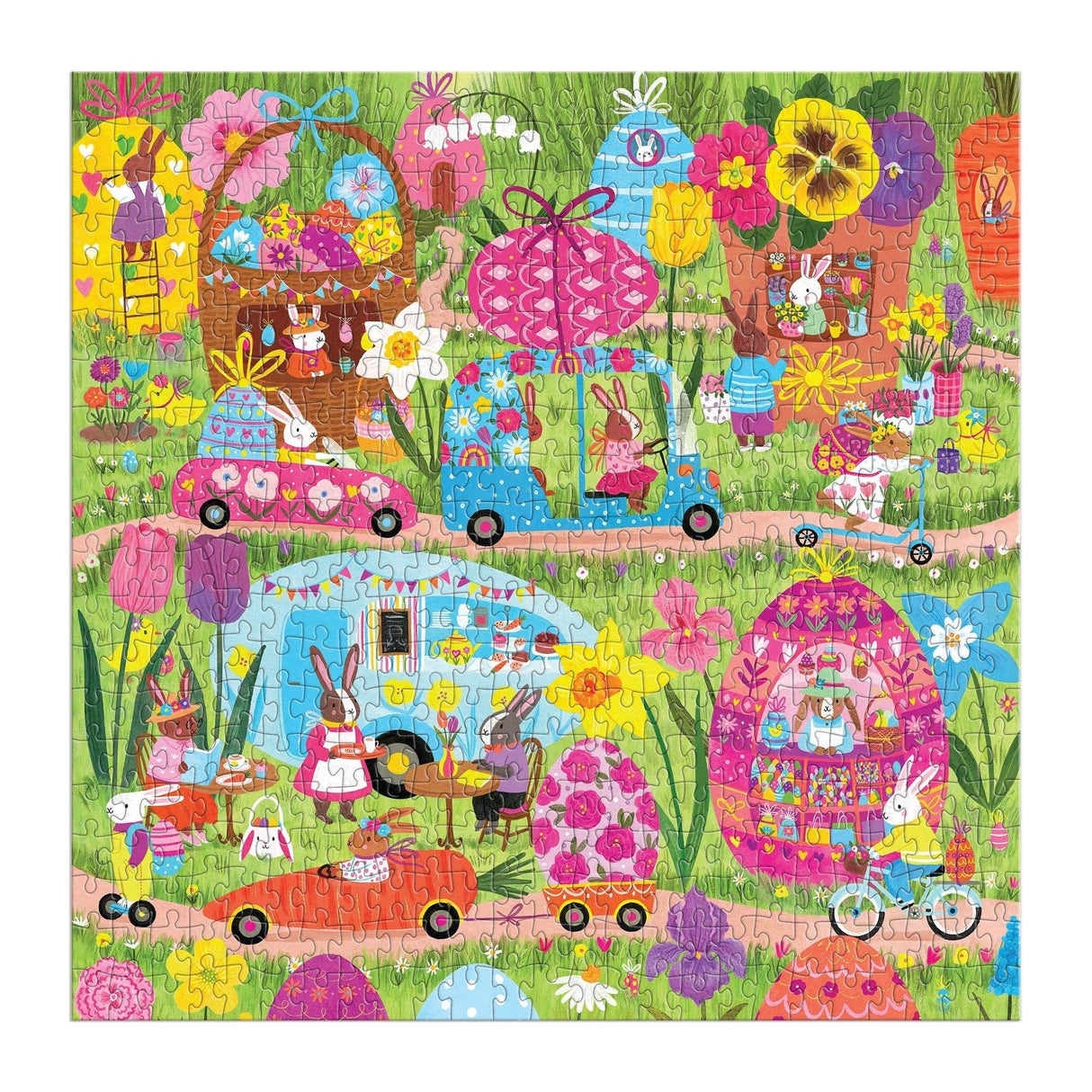 Mudpuppy - Hoppin' Around 500 Piece Family Puzzle