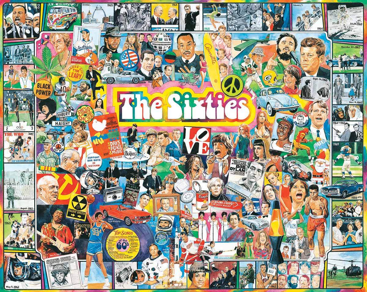 White Mountain Puzzles - The Sixties - 1000 Piece Jigsaw Puzzle