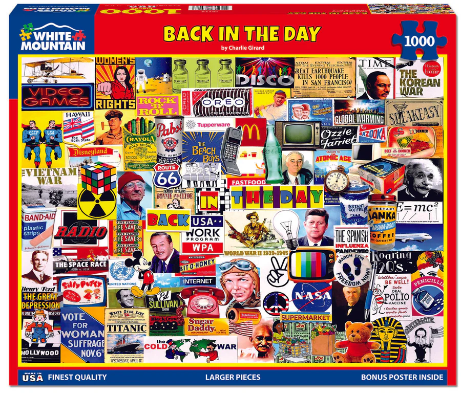 White Mountain Puzzles Back in the Day 1000 Piece Jigsaw Puzzle