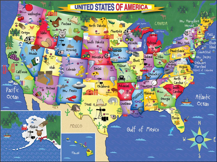 White Mountain United States of America - 300 Piece Jigsaw Puzzle