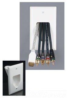 DataComm 1 Gang Recessed Low Voltage Cable Plate