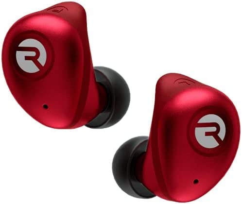 Raycon Fitness Bluetooth True Wireless Earbuds with Built in Mic 54 Hours of Battery IPX7 Waterproof and Charging Case with Talk, Text, and Play Bluetooth 5.2 Portable Sport (Flare Red)