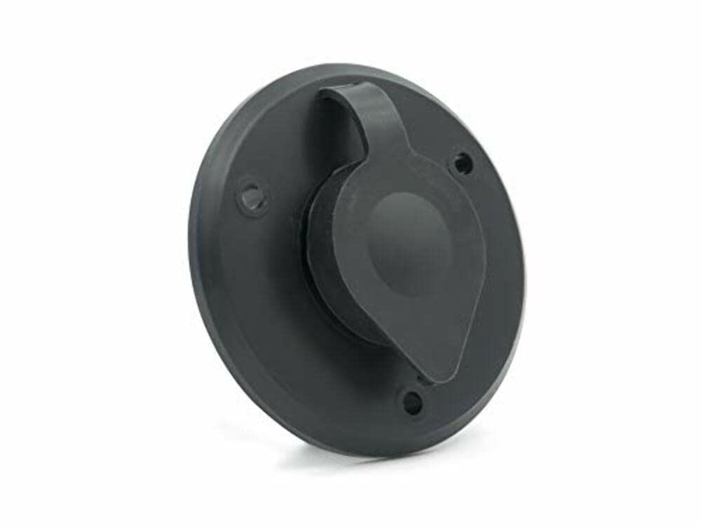 Thetford|B&B Molders RV Replacement Parts and Accessories Camper Coaxial Antenna/Cable TV Plate Large Jack Cover Polar Black PN 94321