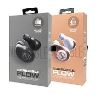NCREDIBLE FLOW TRUE WIRELESS BLUETOOTH EARBUDS - WHITE/ROSE GOLD - BLACK/GUNMETA