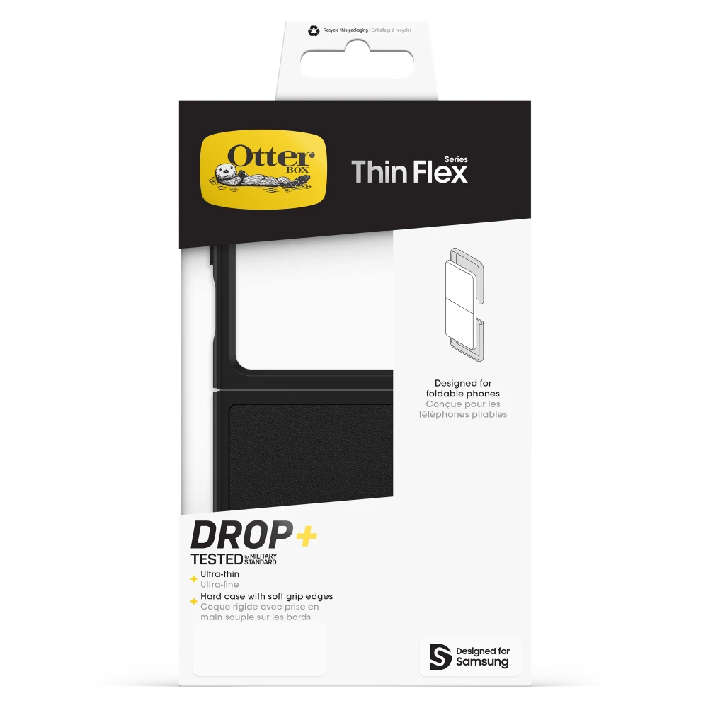 OtterBox - Thin Flex Case for Samsung Galaxy Z Flip6 / Flip FE 2025 - Black