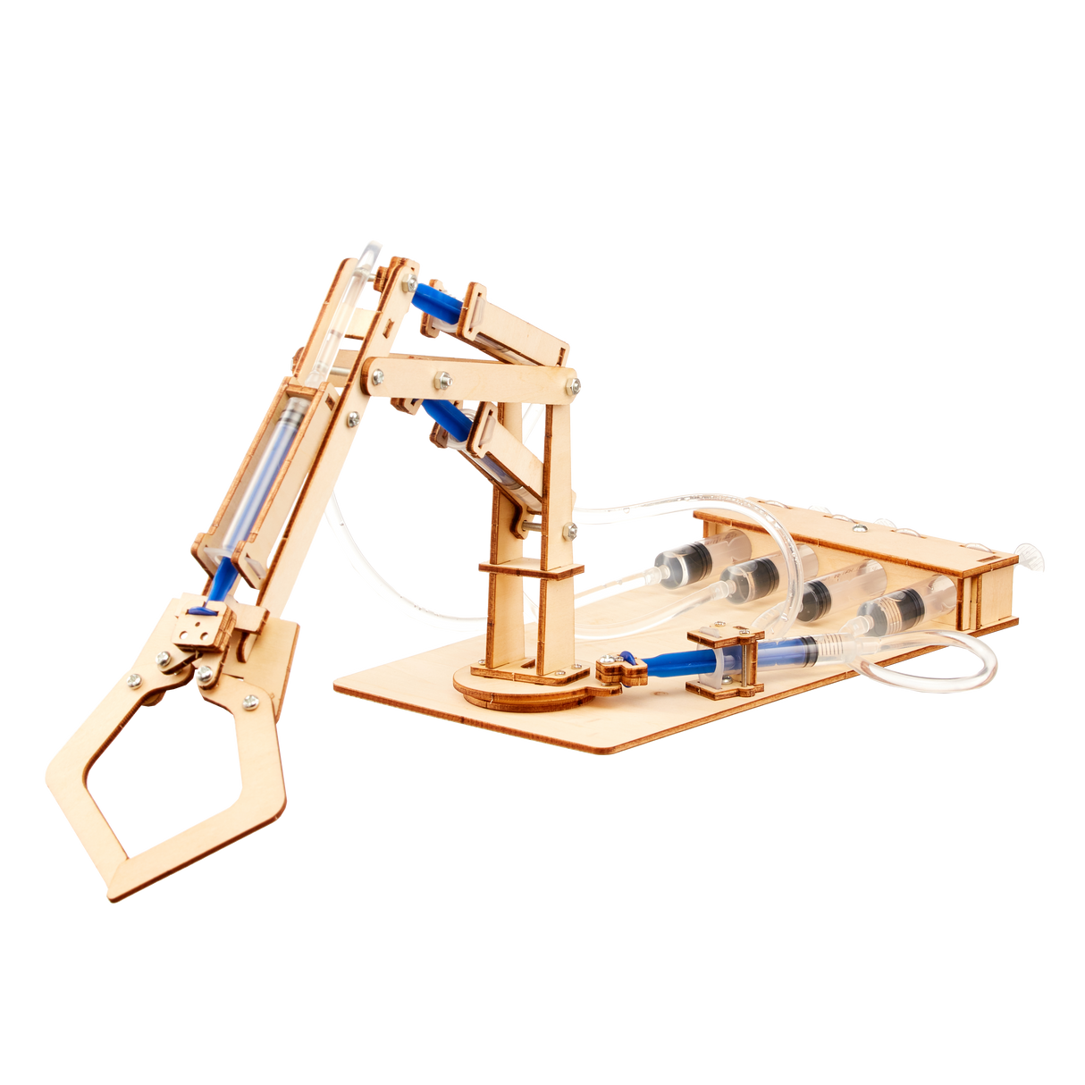 Mechanical arm model on a white background