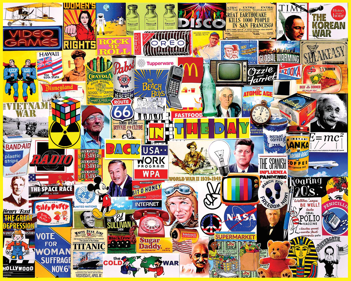 White Mountain Puzzles Back in the Day 1000 Piece Jigsaw Puzzle