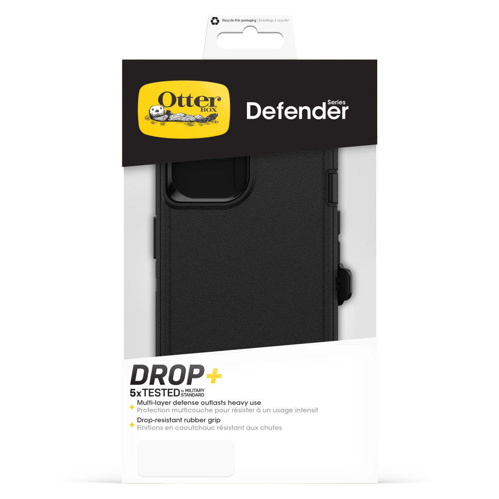 OtterBox - Defender Case for Apple iPhone 15 / iPhone 14 / iPhone 13 - Black