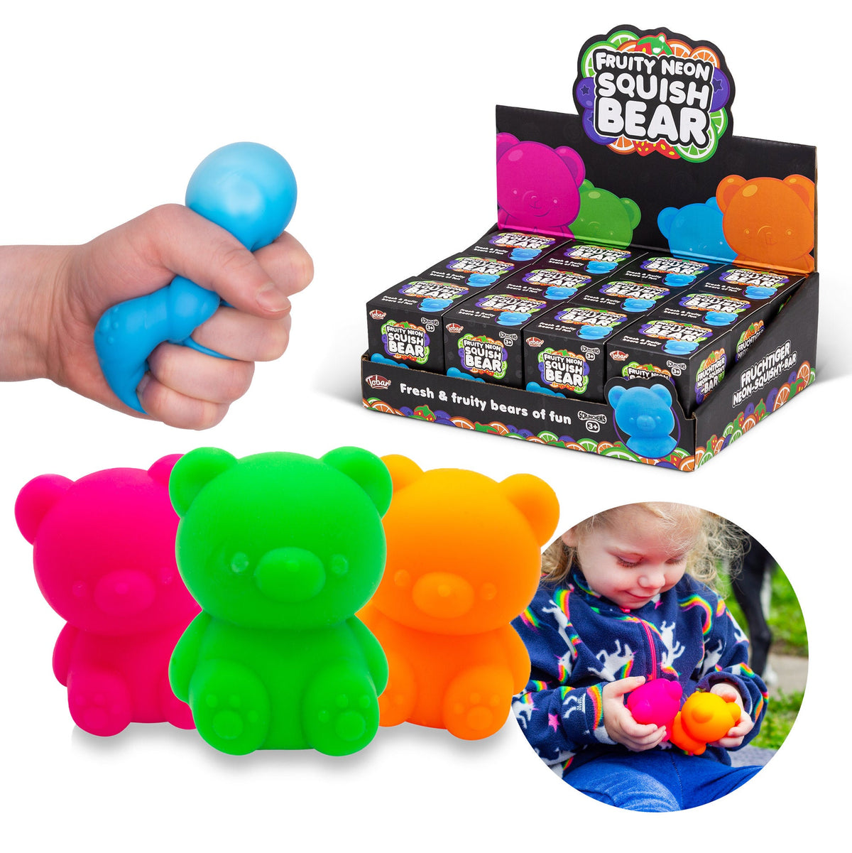 Scrunchems Fruity Neon Squish Bears - main image