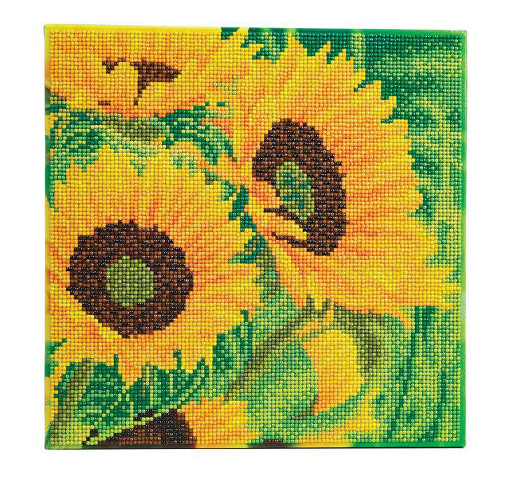 Crystal Art Mounted Kit (Med): Sunflower Joy
