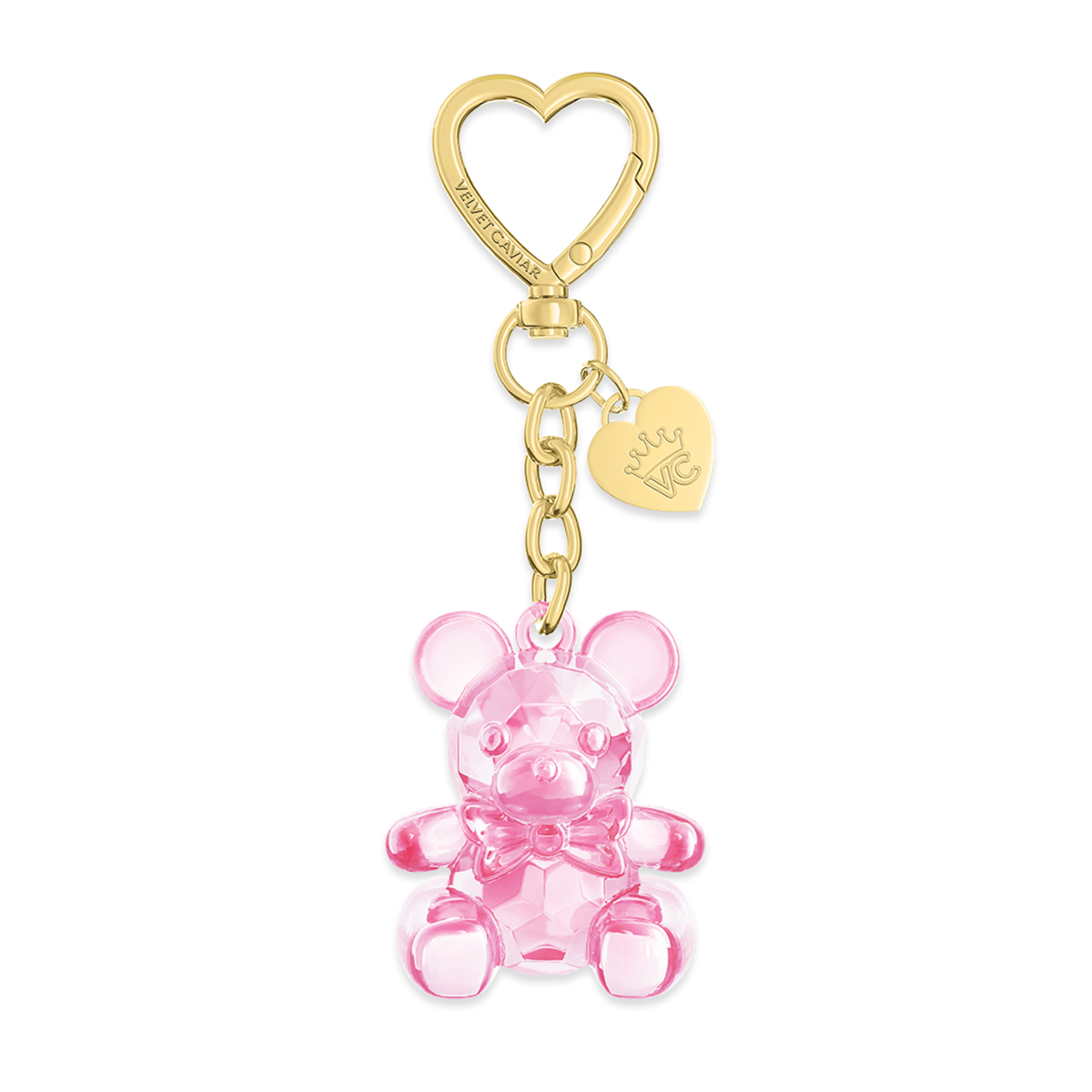 VELVET CAVIAR - Tech & Bag Charm- Pink Teddy