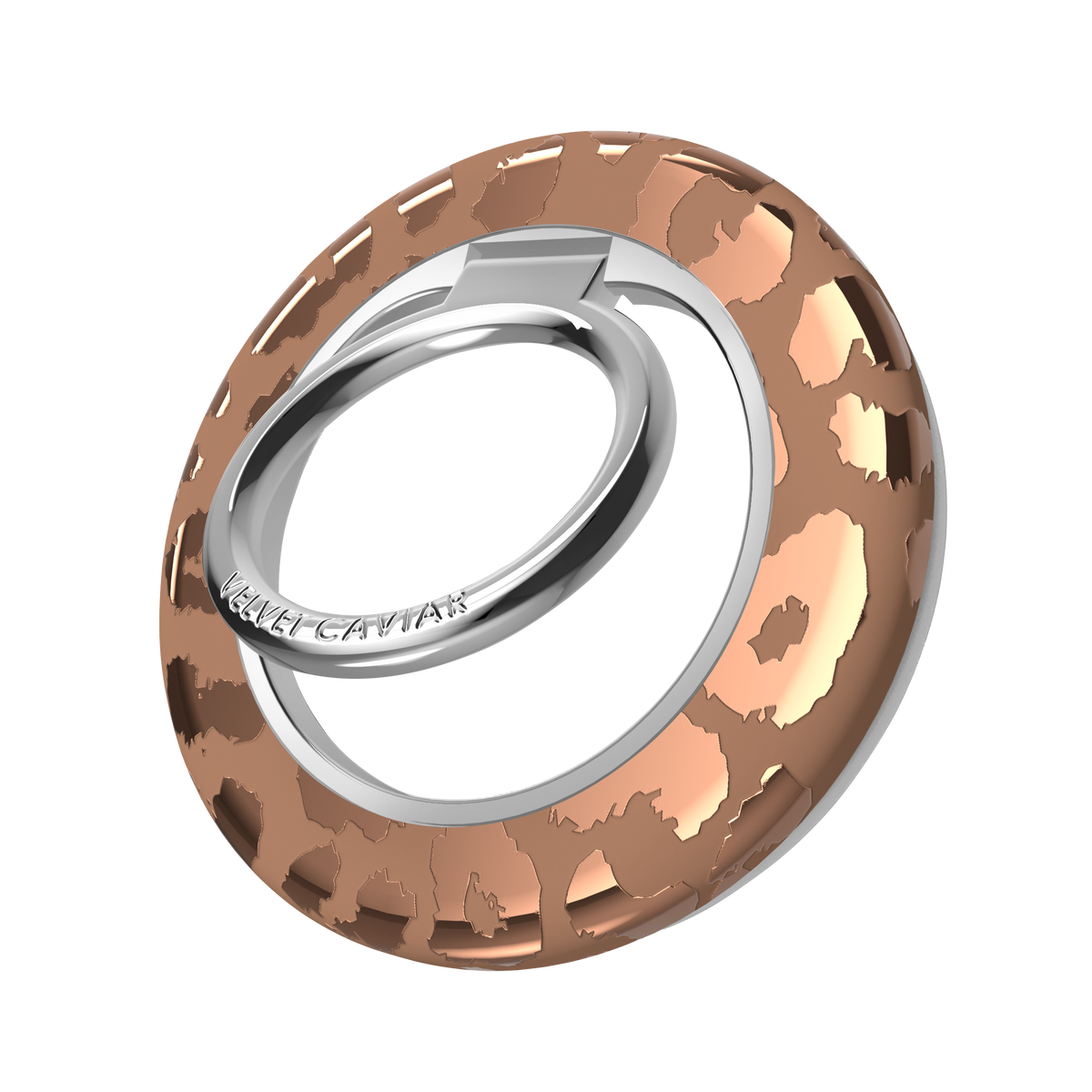 VELVET CAVIAR - Magnetic Phone Ring & Stand - Bronze Chrome Leopard