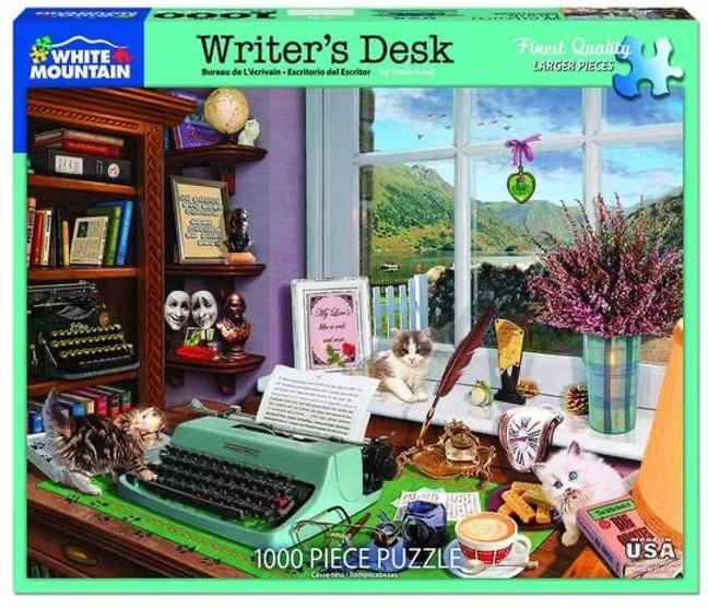 White Mountain Puzzles Writer’s Desk - 1000 Piece Jigsaw Puzzleig