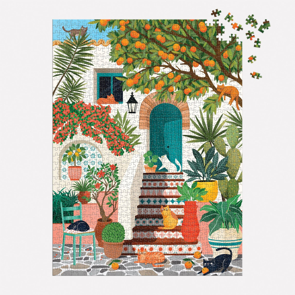 Galison - Mediterranean Cats 1000 Piece Puzzle