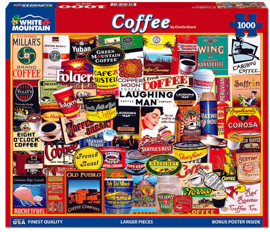 White Mountain Coffee - 1000 Piece Jigsaw Puzzle