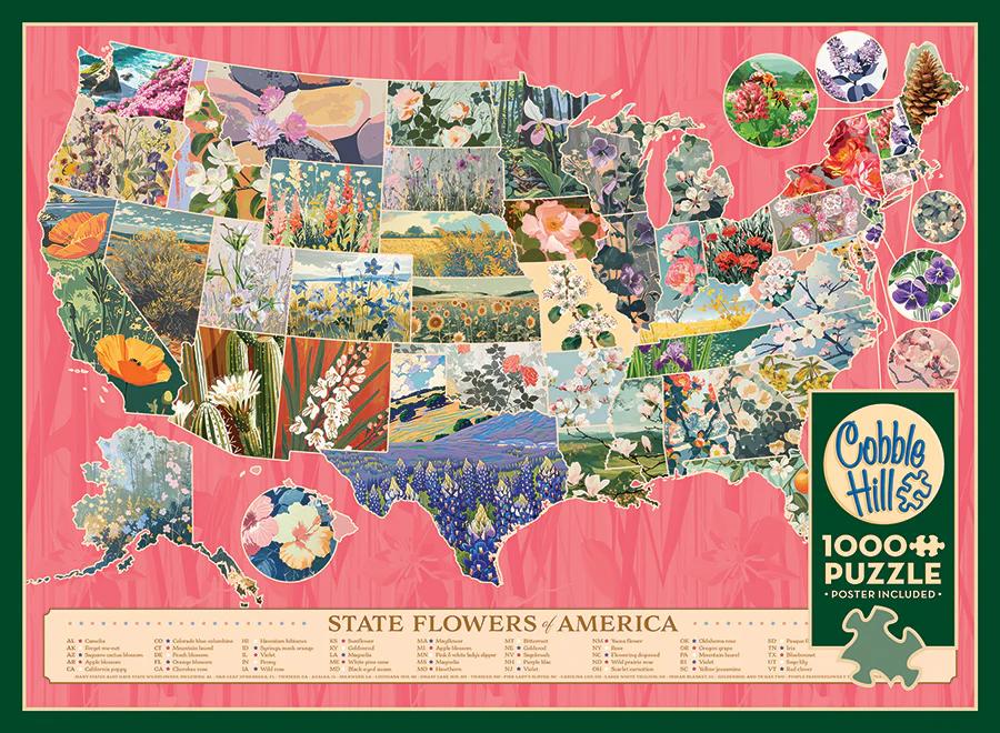 Cobble Hill State Flowers of America | 1000 Piece